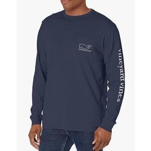 Vineyard Vines Mens XL Blue Blazer Vintage Whale LS Pocket Tee NWT